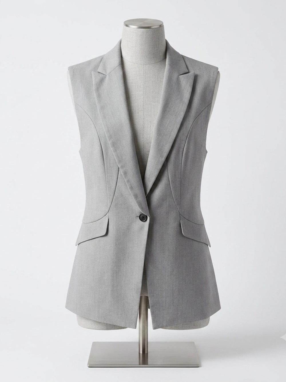 Worthington Heather Gray Tailored Blazer Vest XL #CorporateGirlie #OfficeWear